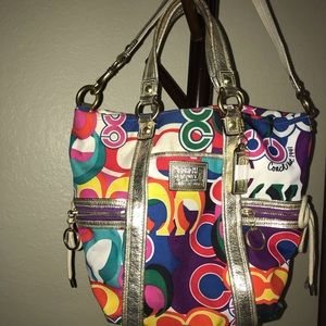 Coach Multi Color purse bag